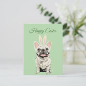 Frohe Ostern, Hund Postkarte (Stehend Vorderseite)