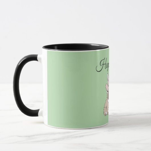 Frohe Ostern, Hund Tasse (Links)