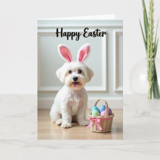 Frohe Ostern Hunde Musterkarte Karte (Vorderseite)