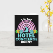 Frohe Ostern ich bin das Hotel-Concierge-Eichhörnc Karte (Gelbe Blume)