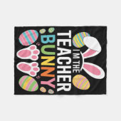 Frohe Ostern Ich bin der Lehrer Hasenohren Leben Fleecedecke (Vorderseite (Horizontal))
