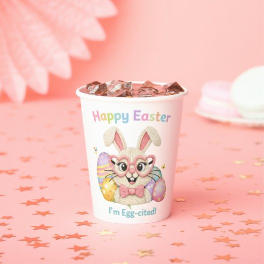 Frohe Ostern Ich bin Egg-cited Hase Pappbecher (Insitu)