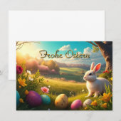 Frohe Ostern in einer Frühlingslandschaft (Vorne/Hinten)