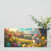Frohe Ostern in einer Frühlingslandschaft (Stehend Vorderseite)