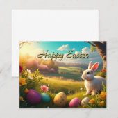Frohe Ostern in einer Frühlingslandschaft (Vorne/Hinten)