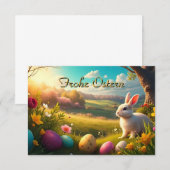 Frohe Ostern in einer Frühlingslandschaft (Vorne/Hinten)