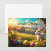 Frohe Ostern in einer Frühlingslandschaft (Vorne/Hinten)