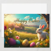 Frohe Ostern in einer Frühlingslandschaft (Vorne/Hinten)