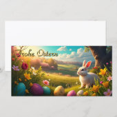 Frohe Ostern in einer Frühlingslandschaft (Vorne/Hinten)