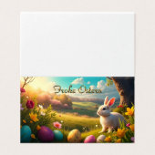 Frohe Ostern in einer Frühlingslandschaft (Außenseite Aufgefaltet)