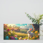 Frohe Ostern in einer Frühlingslandschaft (Stehend Vorderseite)