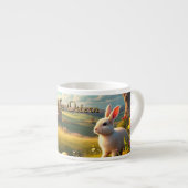 Frohe Ostern in einer Frühlingslandschaft Espressotasse (Vorderseite Rechts)