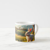 Frohe Ostern in einer Frühlingslandschaft Espressotasse (Vorderseite Rechts)