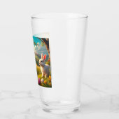 Frohe Ostern in einer Frühlingslandschaft Glas (Links)