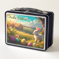 Frohe Ostern in einer Frühlingslandschaft