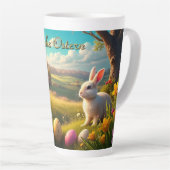 Frohe Ostern in einer Frühlingslandschaft Milchtasse (Rechte Ecke)