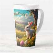 Frohe Ostern in einer Frühlingslandschaft Milchtasse (Rechte Ecke)