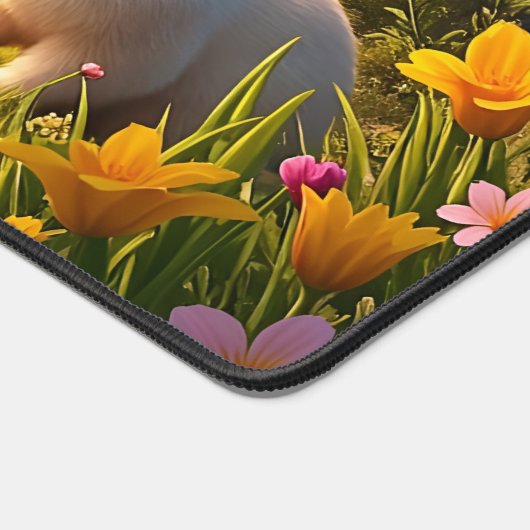 Frohe Ostern in einer Frühlingslandschaft Schreibtischunterlage (Ecke)