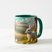Frohe Ostern in einer Frühlingslandschaft Tasse (VorderseiteRechts)