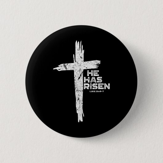 Frohe Ostern Jesus hat er die religiösen Christen Button (Vorderseite)