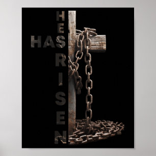 Frohe Ostern Jesus hat er die religiösen Christen Poster