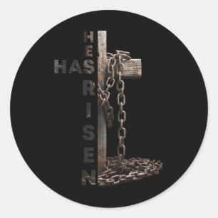 Frohe Ostern Jesus hat er die religiösen Christen Runder Aufkleber