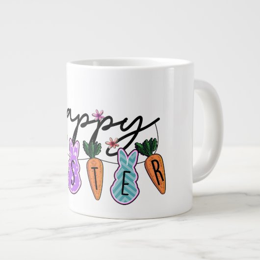 Frohe Ostern! Jumbo-Tasse (Vorderseite Rechts)