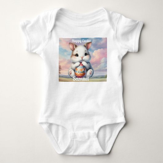 Frohe Ostern Junge Baby Strampler (Vorderseite)