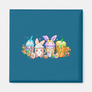 Frohe Ostern Kaffee Für Frauen Bunny Latte Ostern Magnet