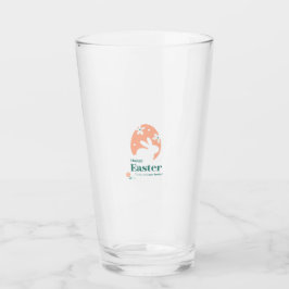 Frohe Ostern – Kaninchen & Ei Florales Design Glas