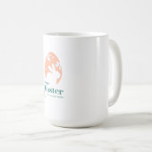 Frohe Ostern – Kaninchen & Ei Florales Design Kaffeetasse (VorderseiteRechts)