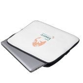 Frohe Ostern – Kaninchen & Ei Florales Design Laptopschutzhülle (Vorne Knopf)