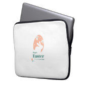 Frohe Ostern – Kaninchen & Ei Florales Design Laptopschutzhülle (Vorderseite Links)