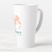 Frohe Ostern – Kaninchen & Ei Florales Design Milchtasse (Rechte Ecke)