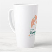 Frohe Ostern – Kaninchen & Ei Florales Design Milchtasse (Linke Ecke)