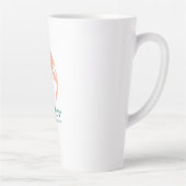 Frohe Ostern – Kaninchen & Ei Florales Design Milchtasse (Rechts)