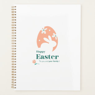 Frohe Ostern – Kaninchen & Ei Florales Design Planer