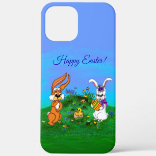 Frohe Ostern! Kaninchen mit Bunny und Chick Case-Mate iPhone Hülle