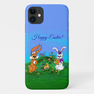 Frohe Ostern! Kaninchen mit Bunny und Chick Case-Mate iPhone Hülle