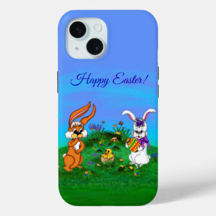 Frohe Ostern! Kaninchen mit Bunny und Chick Case-Mate iPhone Hülle