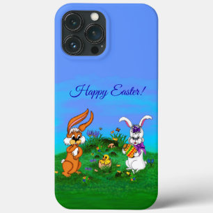 Frohe Ostern! Kaninchen mit Bunny und Chick Case-Mate iPhone Hülle