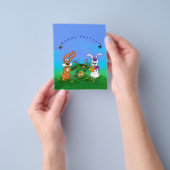 Frohe Ostern! Kaninchen mit Bunny und Chick Flyer (Gruppe)