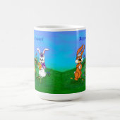 Frohe Ostern! Kaninchen mit Bunny und Chick Kaffeetasse (Mittel)
