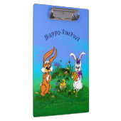Frohe Ostern! Kaninchen mit Bunny und Chick Klemmbrett (Rechts)