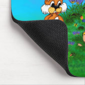 Frohe Ostern! Kaninchen mit Bunny und Chick Mousepad (Ecke)