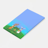 Frohe Ostern! Kaninchen mit Bunny und Chick Post-it Klebezettel (angewinkelt)