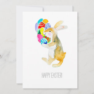 Frohe Ostern , Kaninchen und Eier Feiertagskarte