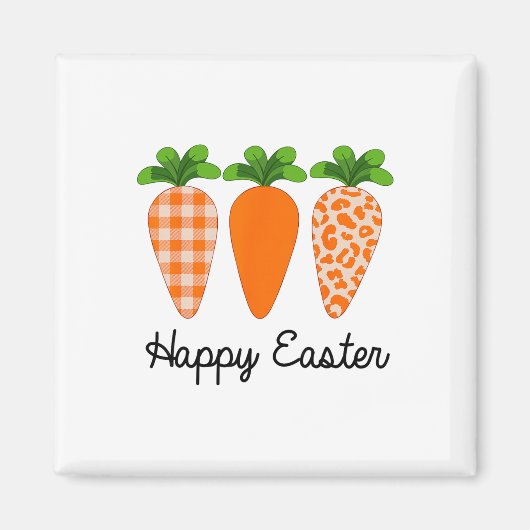 Frohe Ostern Karotte Niedlich Ostern  Magnet (Vorne)