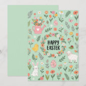 Frohe Ostern Karte (Vorne/Hinten)
