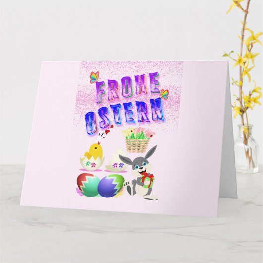 Frohe Ostern Karte (Gelbe Blume)